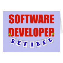 RETIRED SOFTWARE DEVELOPER GREETING CARDS