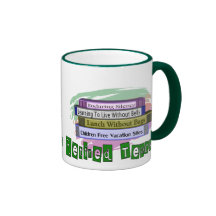 Retired Teacher (Funny Stack of Books Design) Coffee Mugs