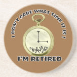 Retired watch drink coaster