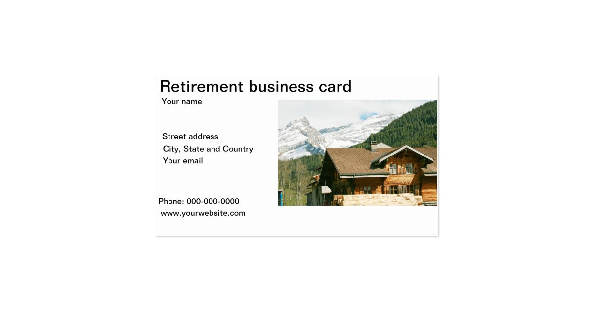 Retirement business card template | Zazzle