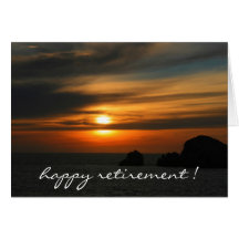 retiring sunset colours card