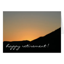 retiring to the sunset greeting card