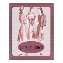 Retro 1940s Luncheon V2 Personalised Invitations
