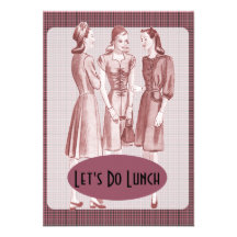 Retro 1940s Luncheon V2B Personalised Announcement