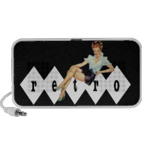 Retro 1940s Pin Up Mini Speaker
