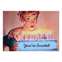Retro 1950s Birthday Personalized Invite