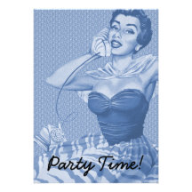 Retro 1950s Party Invitations