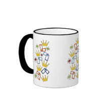 Retro 1950's Shapes Crown Coffee Mug