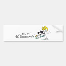 Retro 40th Birthday Bumper Stickers