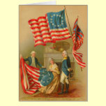 Retro 4th of July Card cards