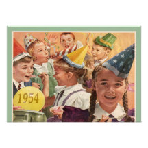 Retro 60th Birthday Party 1954 Childhood Memories Personalised Invitation