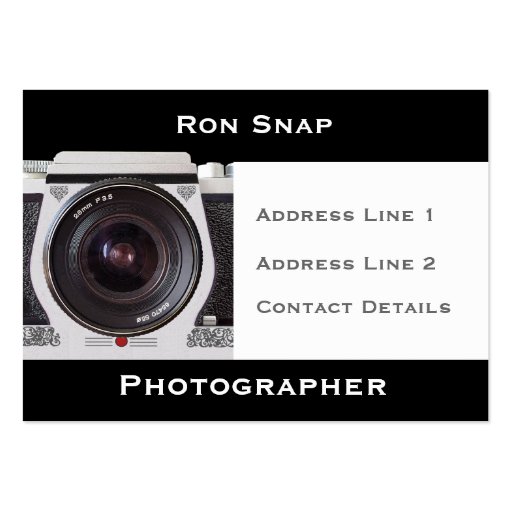 Retro 80s Camera Photographers Business Card