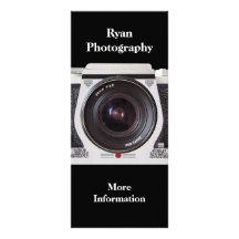 Retro 80s Camera Photographers Promotional Card Personalised Rack Card
