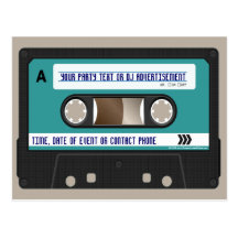 Retro 80s Cassette Mixtape Personalised Post Card
