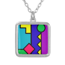Retro 80s Colour Block Custom Necklace