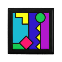 Retro 80s Colour Block Jewelry Box