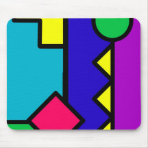Retro 80s Colour Block Mouse Mat