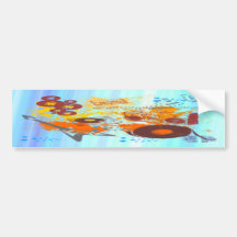 Retro 80's Music Bumper Stickers