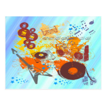 Retro 80's Music Post Cards