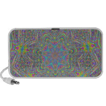 Retro Abstract Flower 60s Doodle Speaker