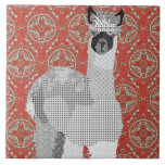 Retro Alpaca Art Tile tiles