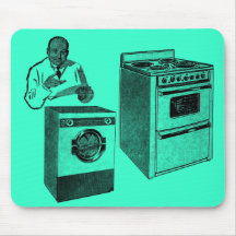 Retro appliance collage mousepad