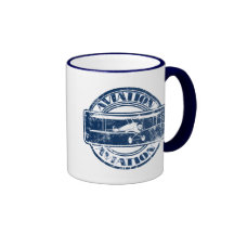 Retro Aviation Art Coffee Mugs