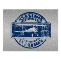 Retro Aviation Art Postcard