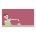Retro baking cooking woman breaking eggs business business cards