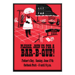 Retro Bar-B-Que Party Invitation - Red and Black