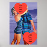 Retro Beach Lovers Posters