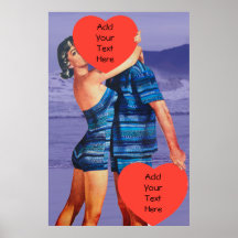 Retro Beach Lovers Posters