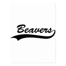 Retro Beaver Post Card