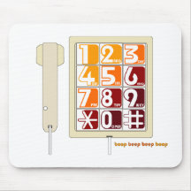 Retro Big Button Phone Mousepag Mouse Mat