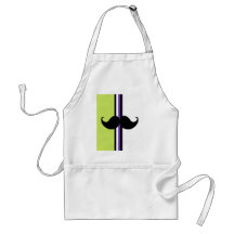 Retro Black Handlebar Mustache Apron