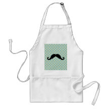 Retro Black Handlebar Mustache Moustache Apron