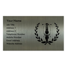 Retro Black Scooter inside laurel Business Cards