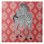 Retro Black & White Zebra Tile tiles
