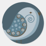 Retro Blue Bird Sticker