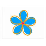 Retro Blue Flower Postcards