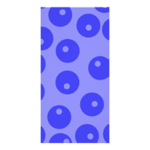 Retro blue pattern. Circles design. Photo Card