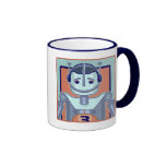 Retro Blue Robot Kids mugs