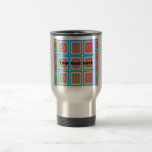 Retro blue yellow and green squares coffee mugs