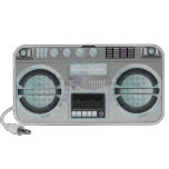 retro boom box ghetto blaster chrome bling laptop speakers