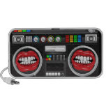 retro boom box ghetto blaster growl mouth lips speakers