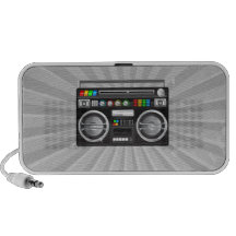 retro boombox ghetto blaster graphic travelling speakers