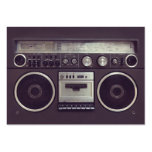 Retro Boombox Ghetto Blaster Music business card