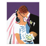 Retro Bride and Groom, You May Now Kiss the Bride Personalised Invitation