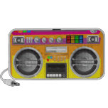 retro bright colours boom box ghetto blaster mp3 speakers