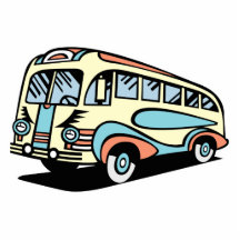 retro bus motor coach cut out